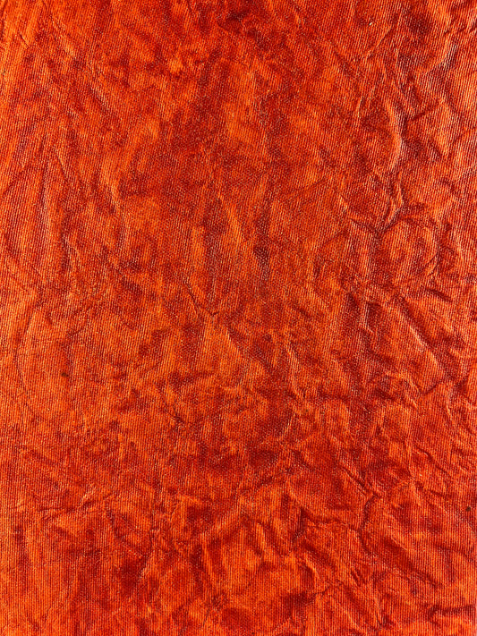 Handmade Paper A4 - 1 x Scrunch Design - Orange