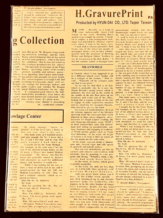 Wrapping Paper Sheets 2x Brown Kraft Newspaper Print - 70cm x 50cm
