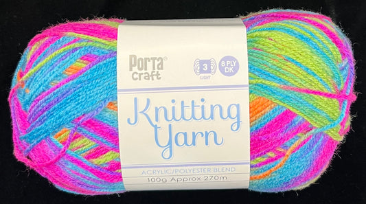 Knitting Yarn - 8 Ply - Multi Looney Toons - 100g - Acrylic/Polyester Blend