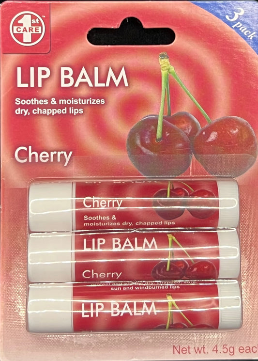 Lip Balm - Cherry - 3 Pack