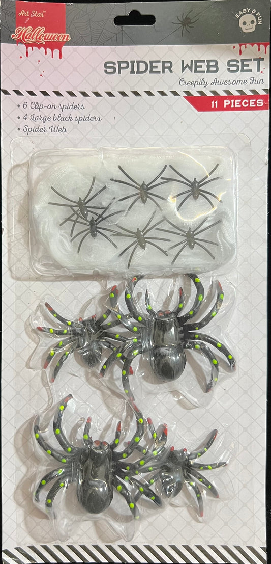 Halloween - Spider Web Set - 11 pieces