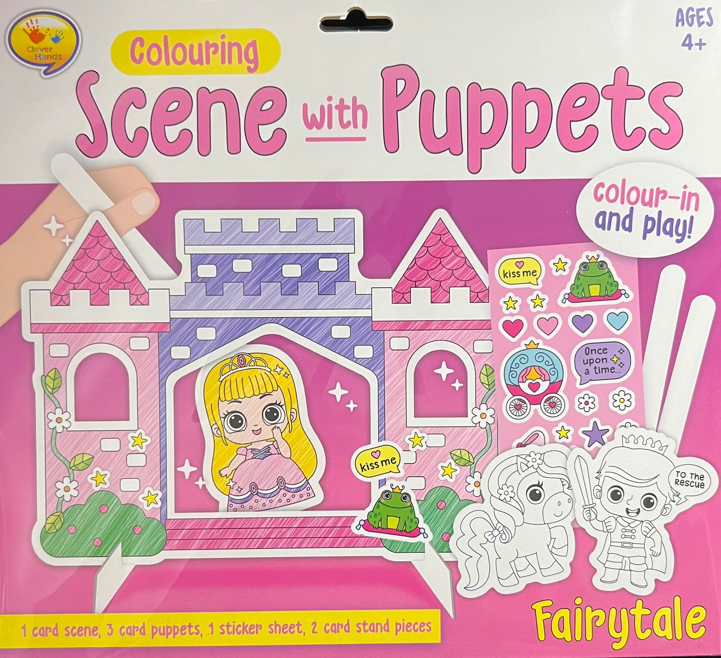 Colouring Scene with Puppets - Fairytale