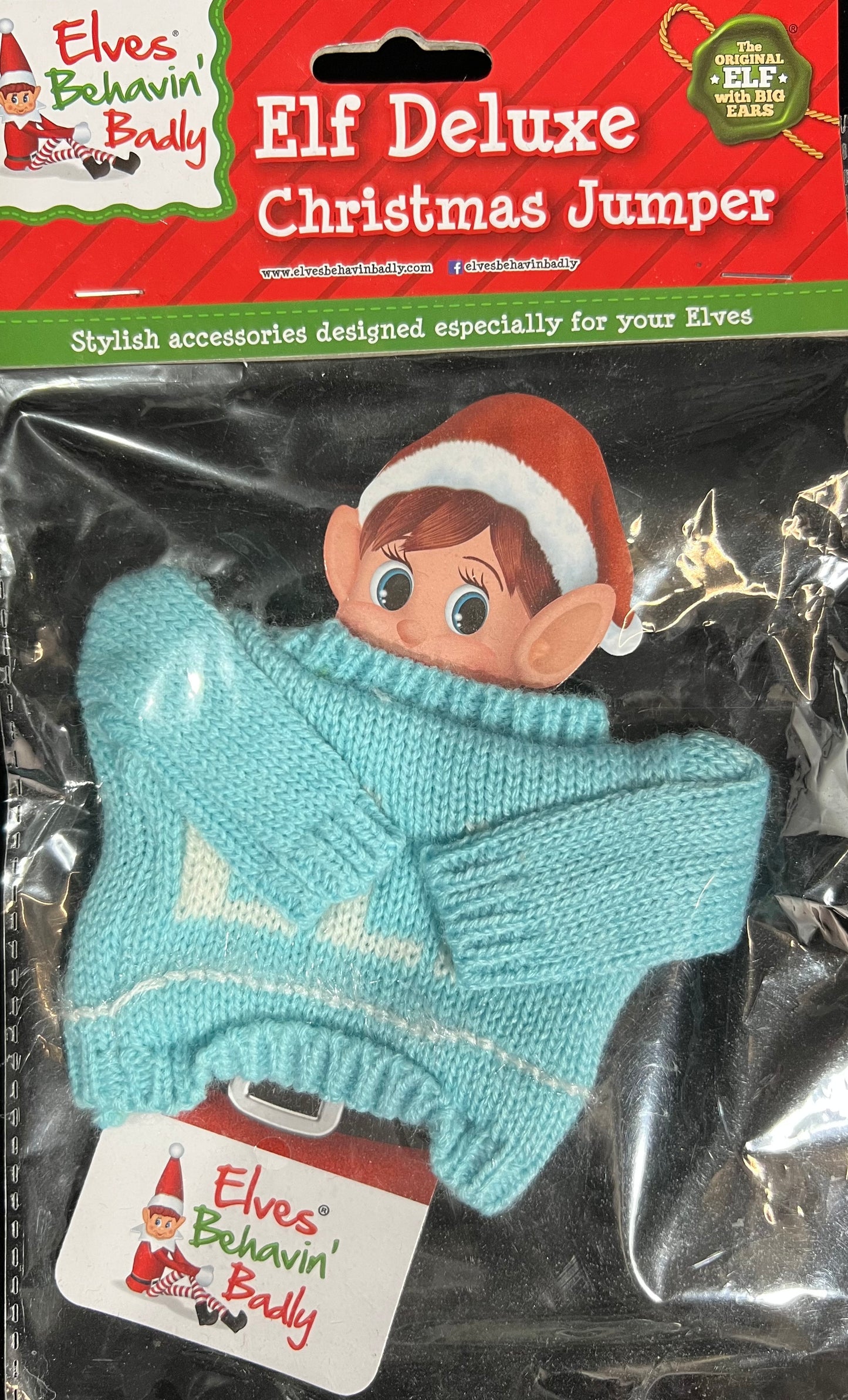 Elf Deluxe Christmas Jumper - Blue