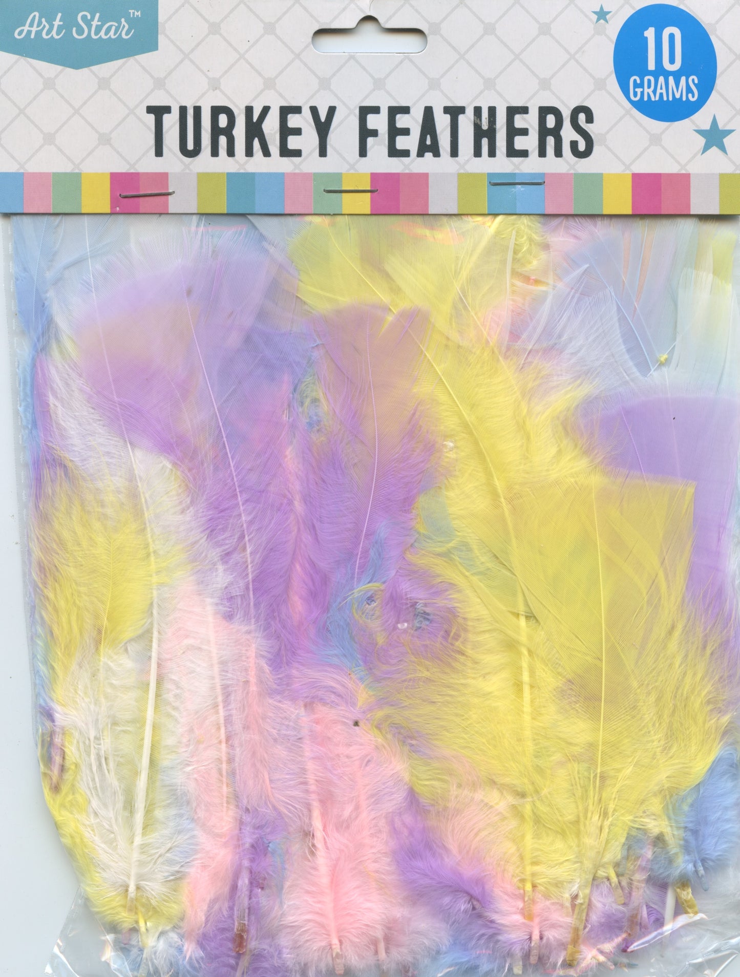 Art Star Turkey Feathers Craft - Pastel Coloured 10g