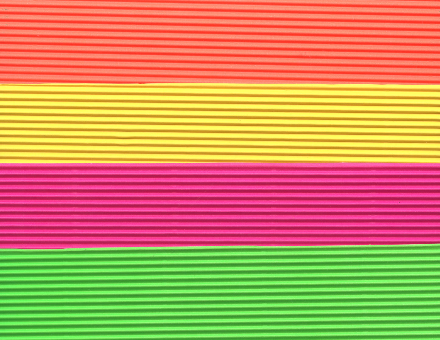 Corrugated A4 Card - Fluro Orange/Yellow/Green/Pink - 4 pack
