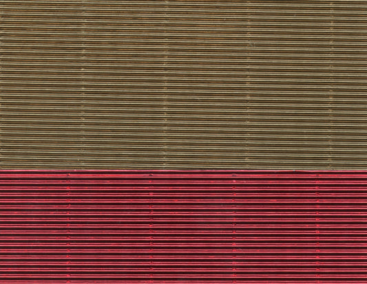 Metallic Corrugated A4 Card - Red/Gold - 4 pack