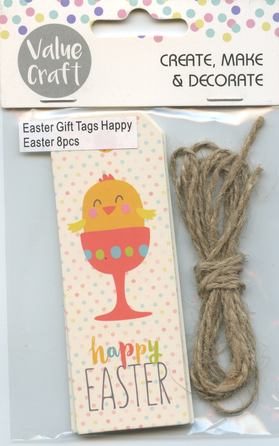 Happy Easter Gift Tags - 2 Designs - Pack of 8