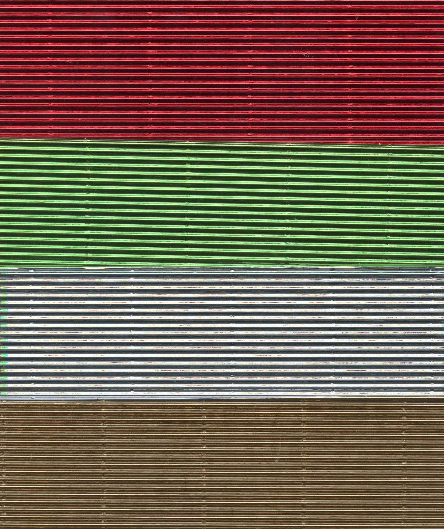 Metallic Corrugated A4 Card - Red/Green/Gold/Silver - 4 pack
