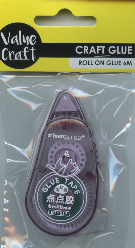 Roll On Craft Glue (Clear Mauve Case) - 6m