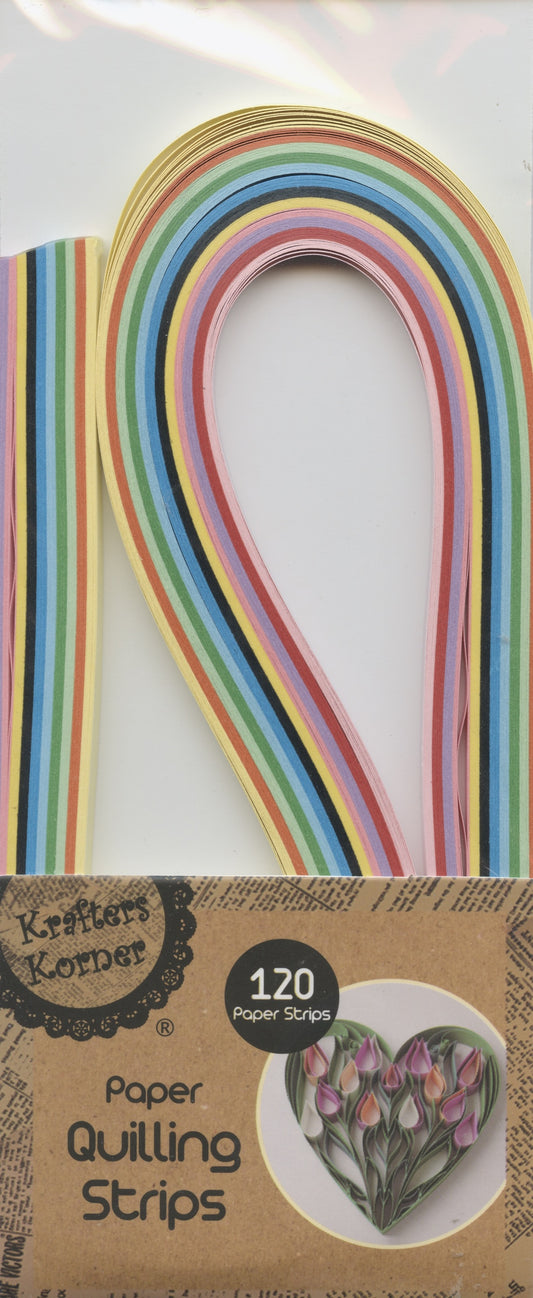 Paper Quilling Strips - 12 Colours - 5mm x 54cm - 120pcs