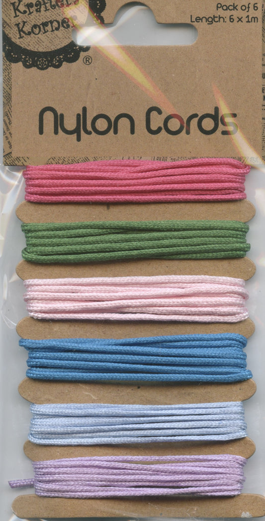 Nylon Cord - 6x Colours #2 - 1mm x 1m