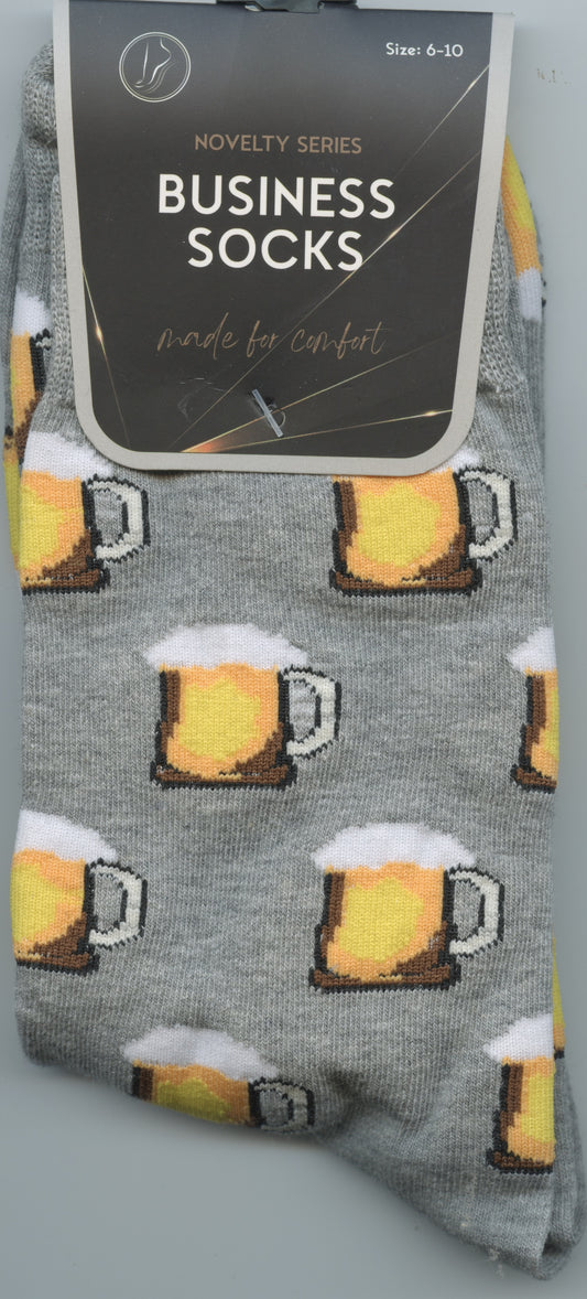 Novelty Business Socks - Beer Mug - Sizes 6-10