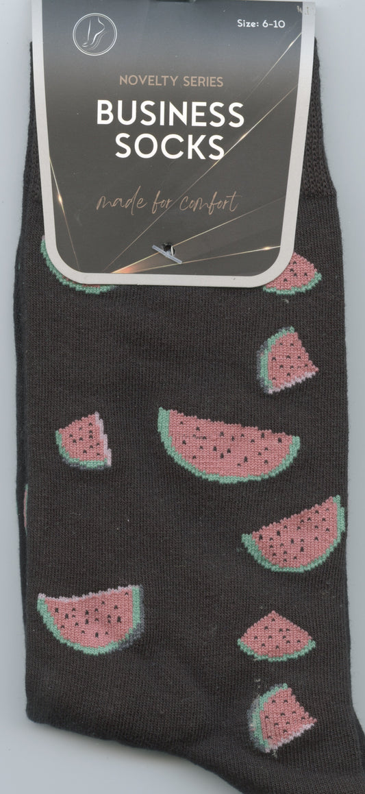 Novelty Business Socks - Watermelon - Sizes 6-10