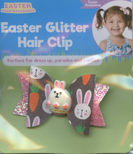 Easter Glitter Hair Clip - Design #2