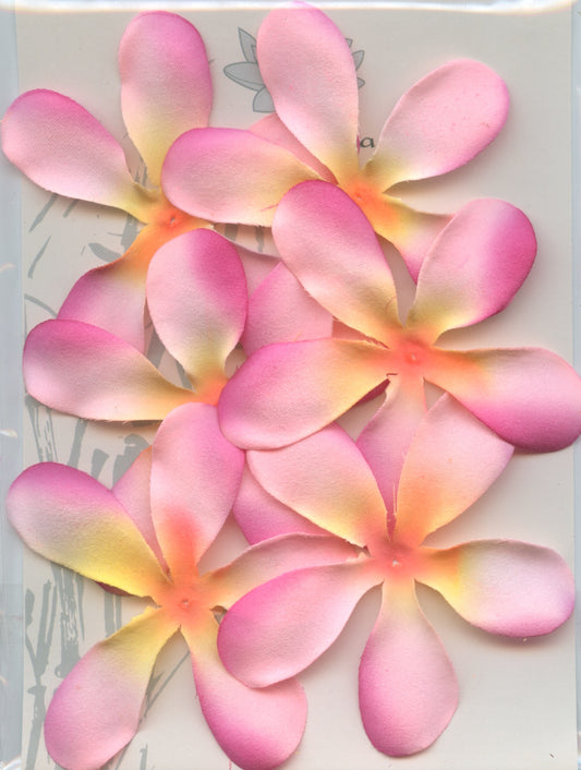 Frangipanis Flowers - Pink - 6 pk