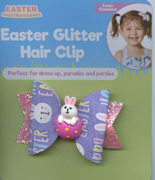 Easter Glitter Hair Clip - Design #4