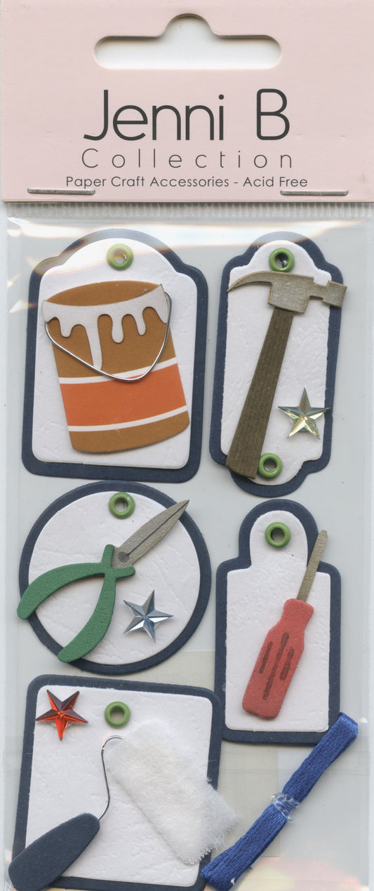 Jenni B Collection - DIY Theme Stickers - Adhesive - 6pc