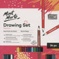 Drawing Set - Graphite/Pastel/Coloured Pencils - 24pc
