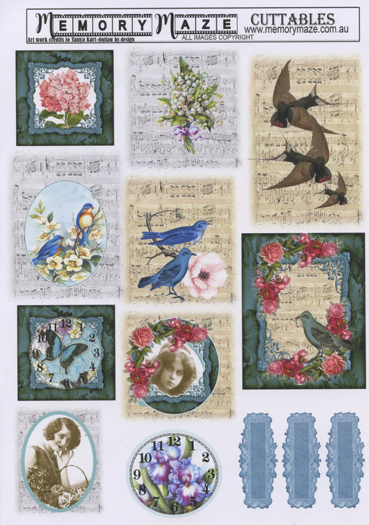 Cuttables Card Toppers - Vintage - 1 sheet