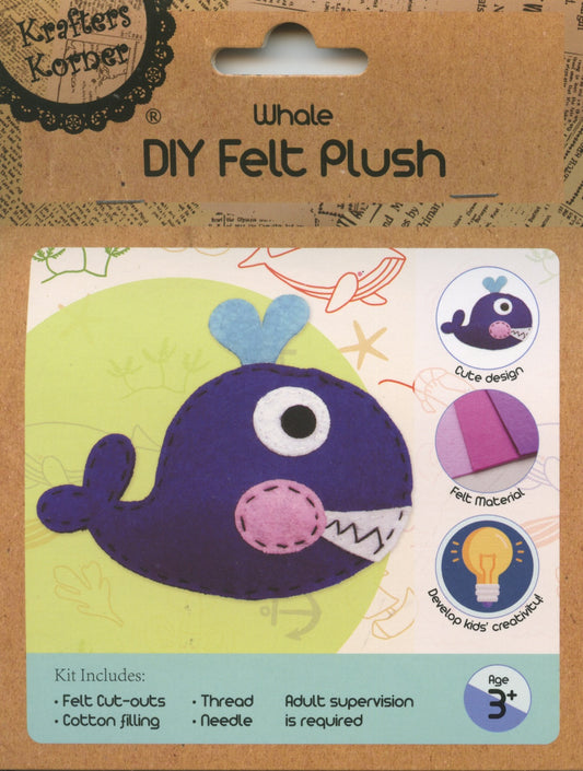 DIY Felt Plush kit - Whale