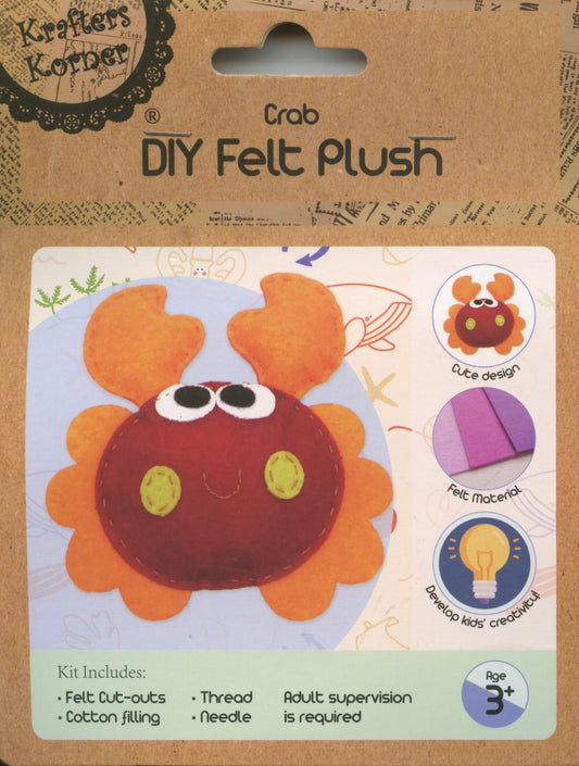 DIY Felt Plush kit - Crab
