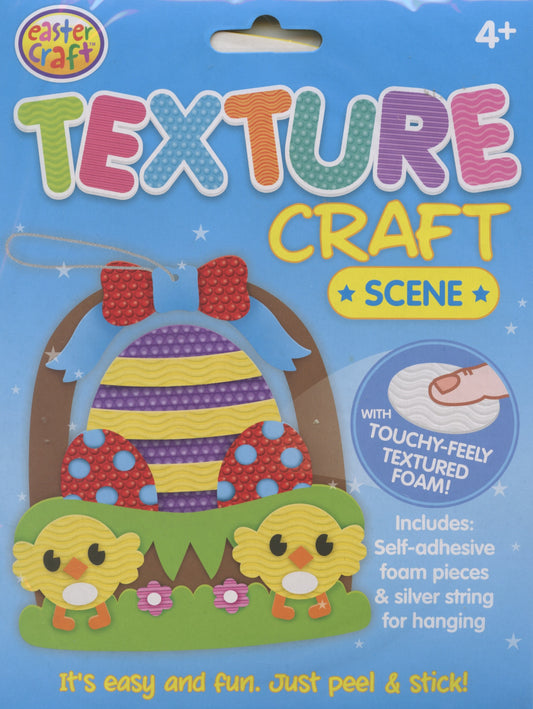 Easter Texture Craft Just Peel and Stick - Chicks and Eggs - Makes 1