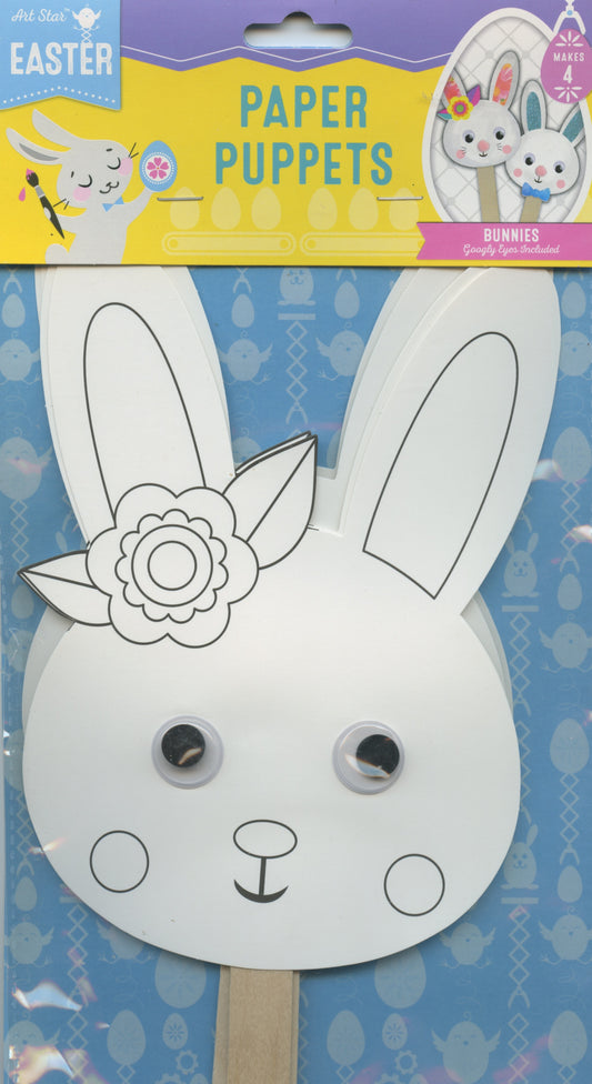 Easter - Paper Puppets - Bunnies - 4 Pack