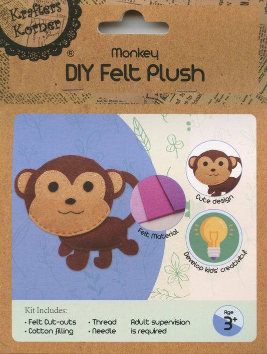 DIY Felt Plush kit - Monkey