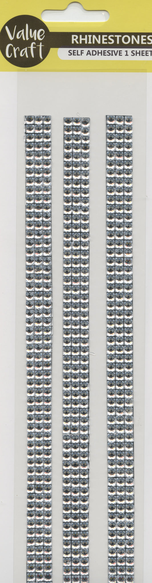 Rhinestones - Silver strips - 1 sheet