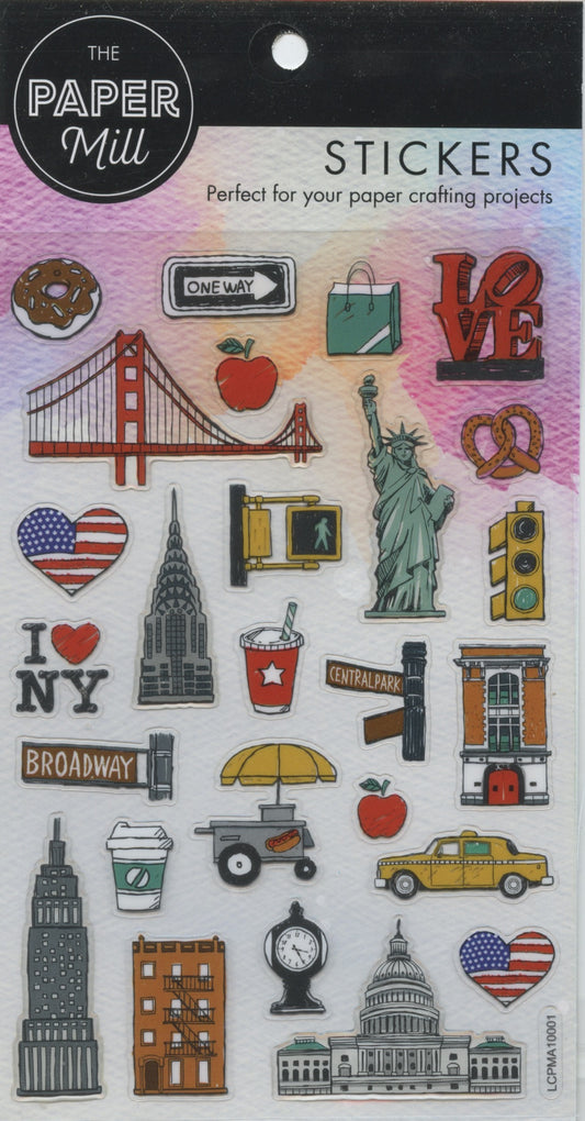 New York Theme - Stickers - 26 pc