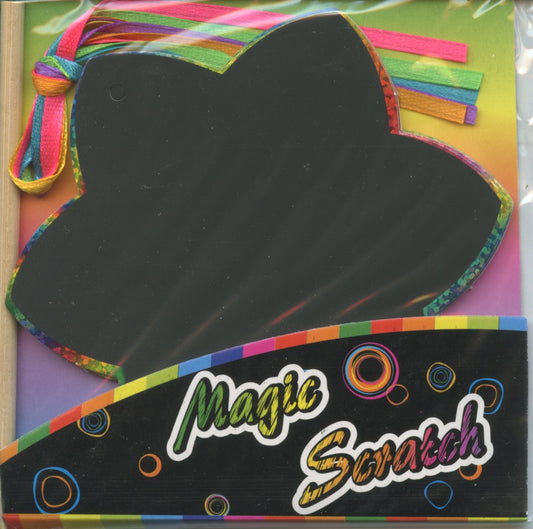 Magic Scratch Flower cards with Ribbon - 6 pack