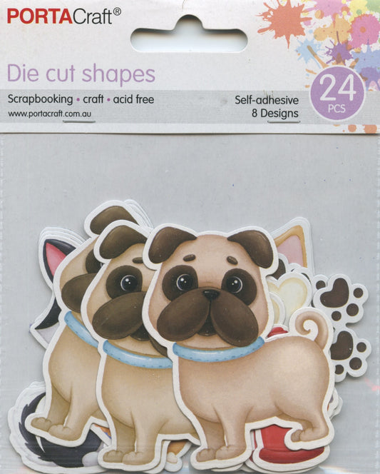 Paper Die-Cut Shapes - Woof Woof -  24pcs