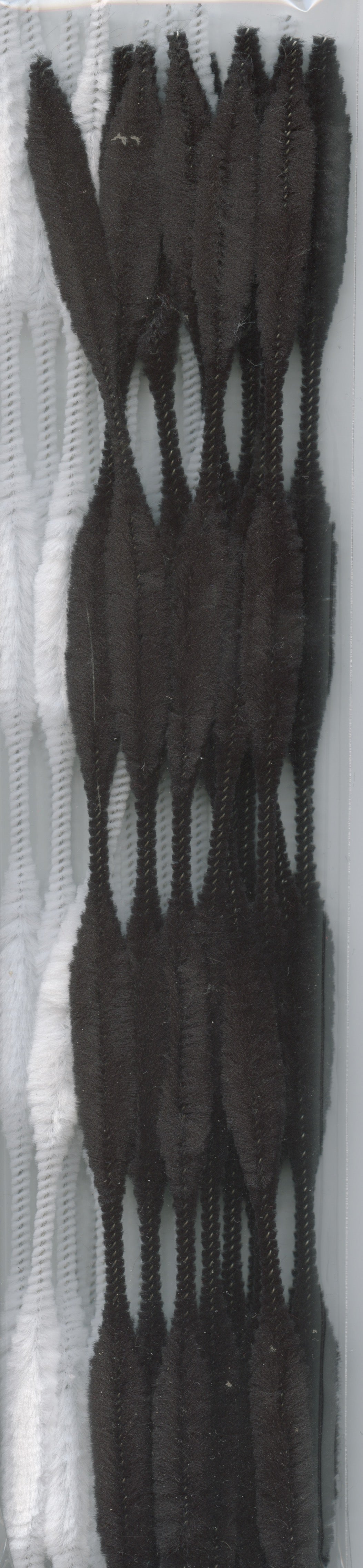 Pipe Cleaners - Bubble/Bumpy Stems - Black & White - Pk 20