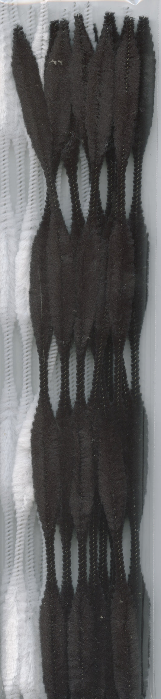 Pipe Cleaners - Bubble/Bumpy Stems - Black & White - Pk 20