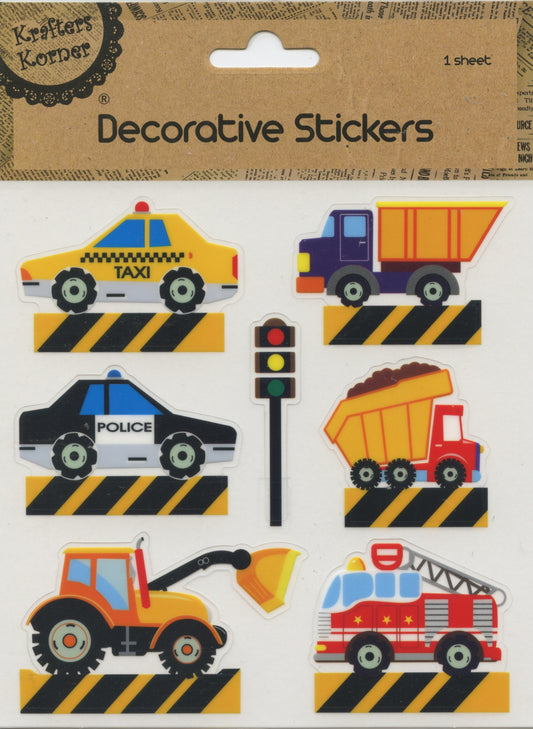 Transport Theme - Decorative Stickers - 1 sheet - 7 pk