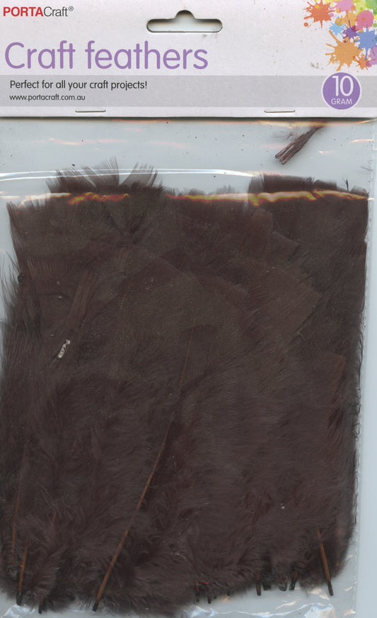 Porta Craft - Craft Feathers - Brown 10g