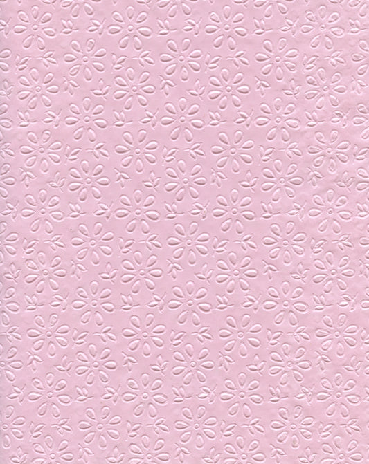 Specialty Paper 1 x  A4 Embossed Daisy - Pink