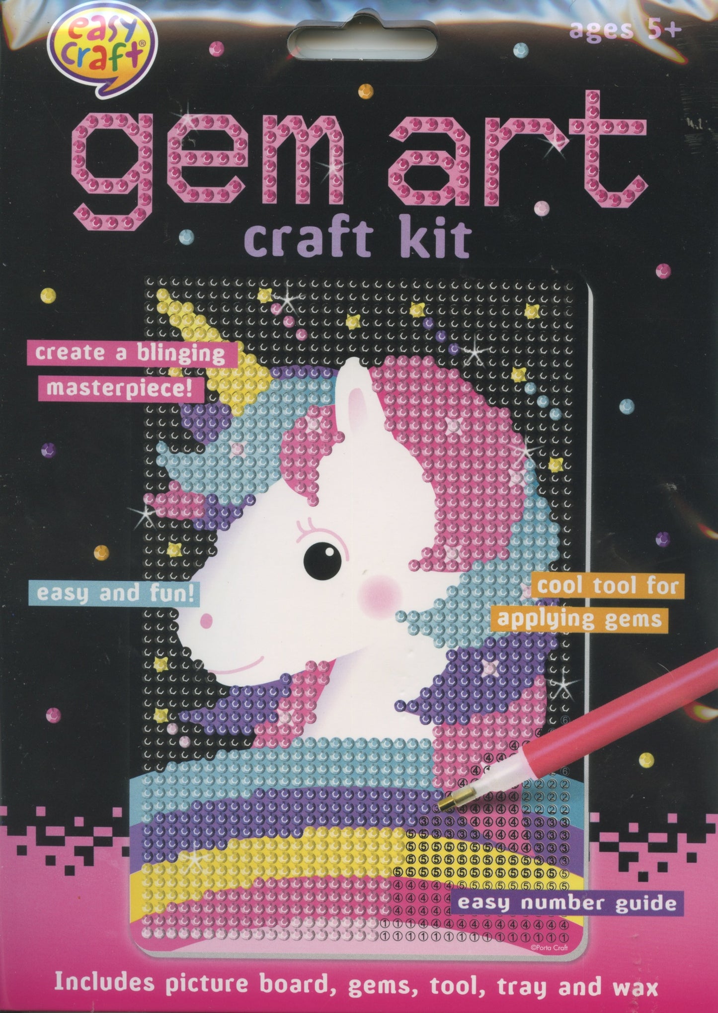 Gem Art Craft Kit - Unicorn Design #2