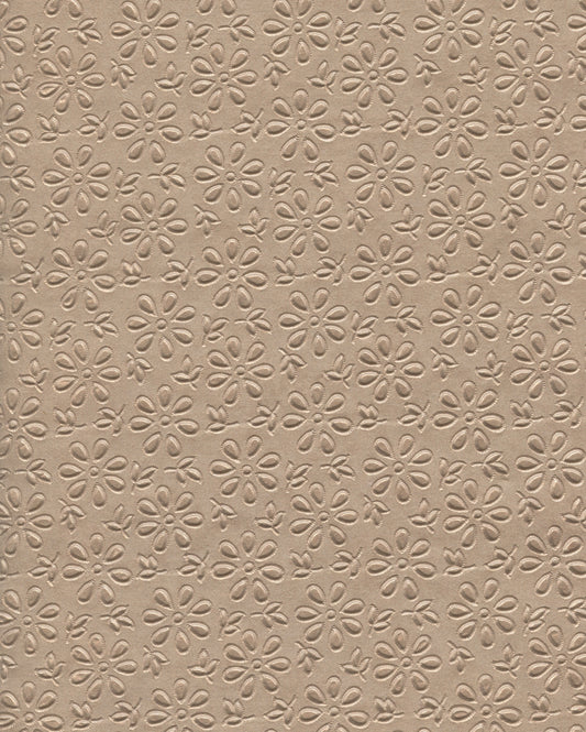 Specialty Paper 1 x  A4 Embossed Daisy - Soft Gold