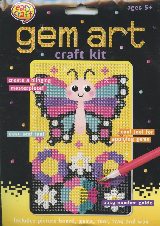 Gem Art Craft Kit - Butterfly and Flower