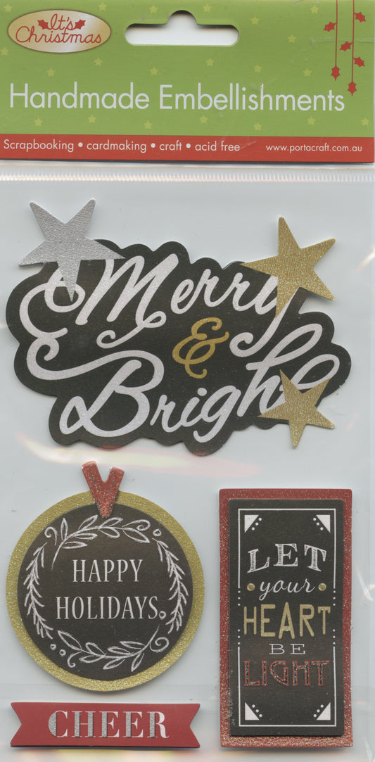 Porta Craft Handmade Embellishments Tags 4pk