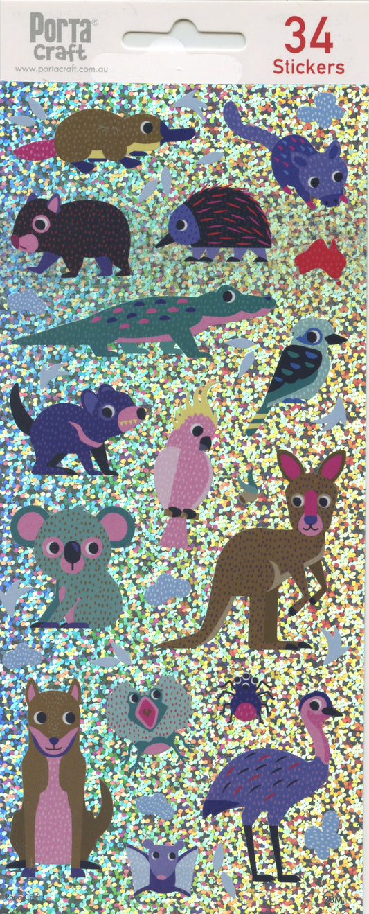 Aussie Animal Stickers #2 - 34 pack