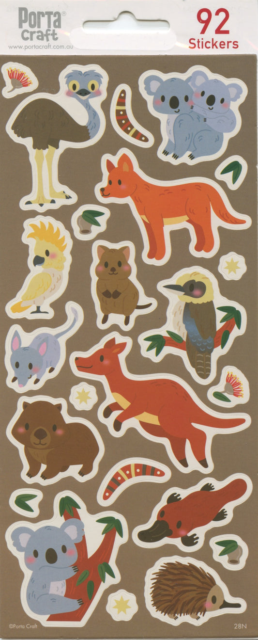 Aussie Animal Stickers #3 - 92 pack