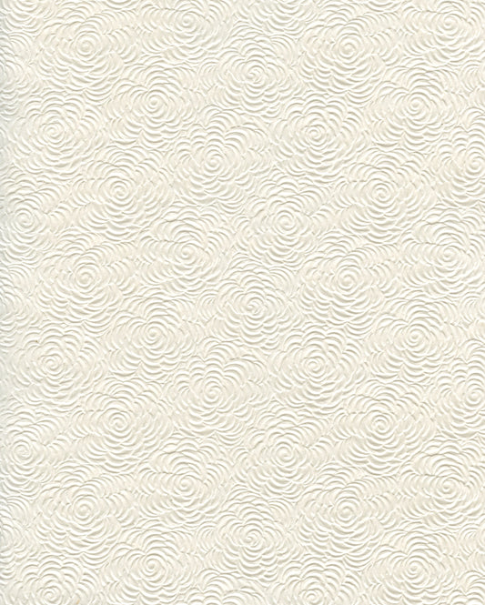 Specialty Paper 1 x  A4 Embossed Handmade Floret - Off White