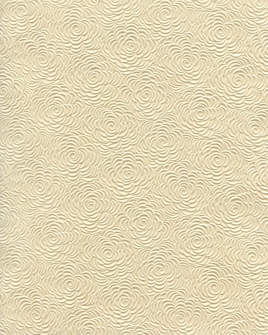 Specialty Paper 1 x  A4 Embossed Handmade Floret - Ivory