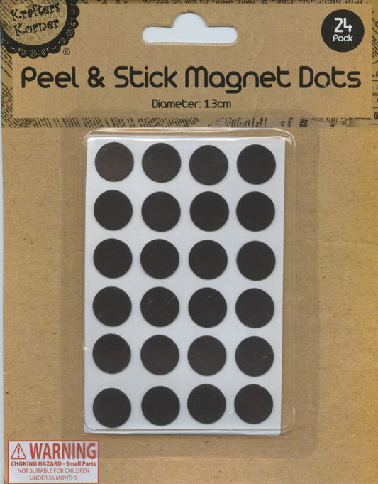 Peel & Stick Magnet Dots - 24pk - 1.3cm
