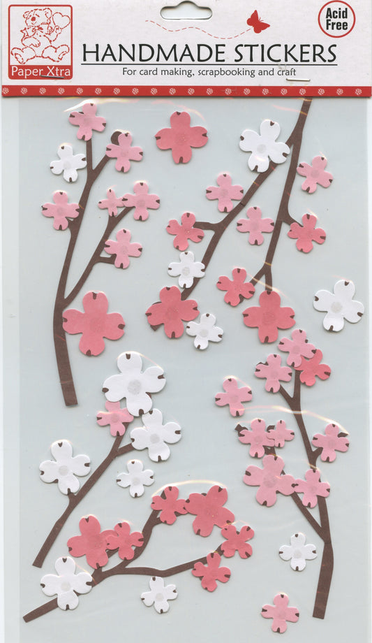 Handmade Embellishments - Cherry Blossom - Adhesive Stickers