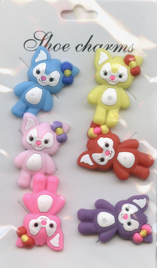 Shoe Charms - Cute Cats - 6pc