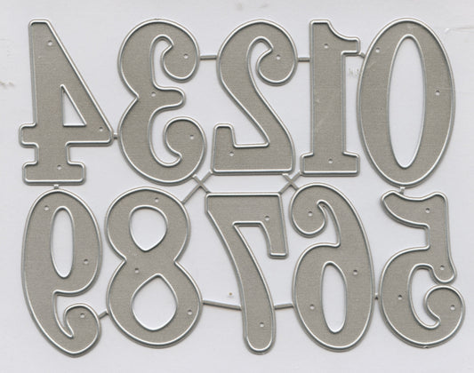 Metal Dies - Numbers 0-9 - Dies set #1