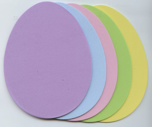 Foam Easter Eggs - 5 colours - 10 pk